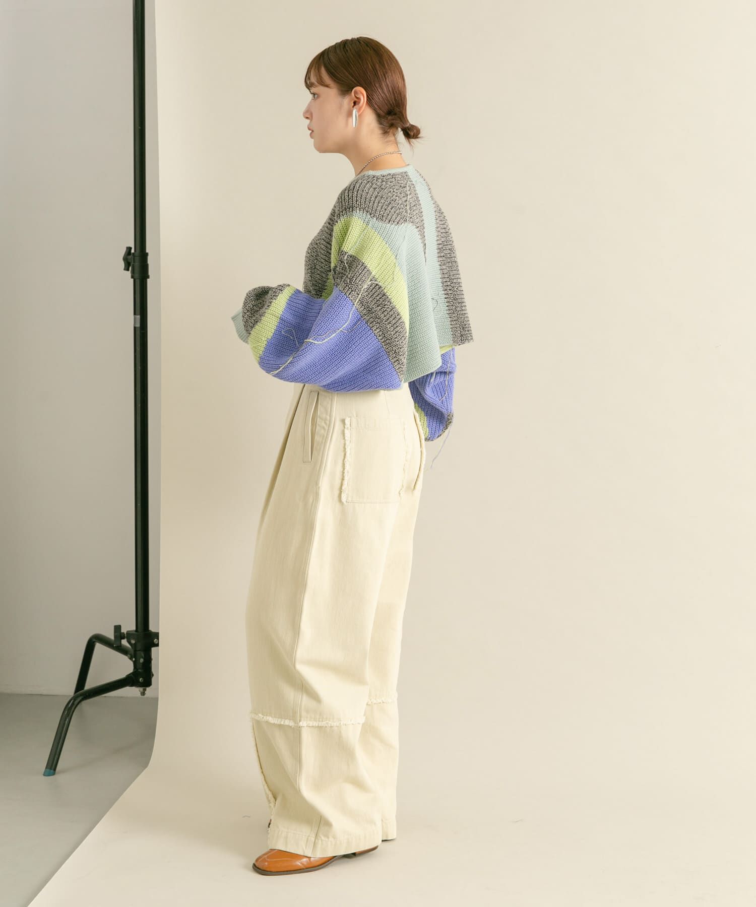  「『2サイズ展開』フリンジストレートパンツ」|その他|