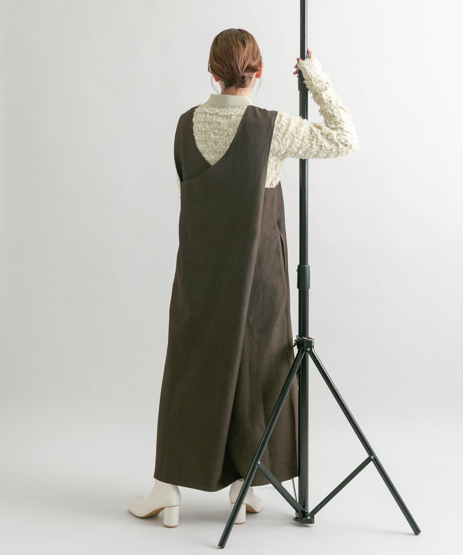  「『2サイズ展開』BACKクロスジャンパースカート」|ワンピース|