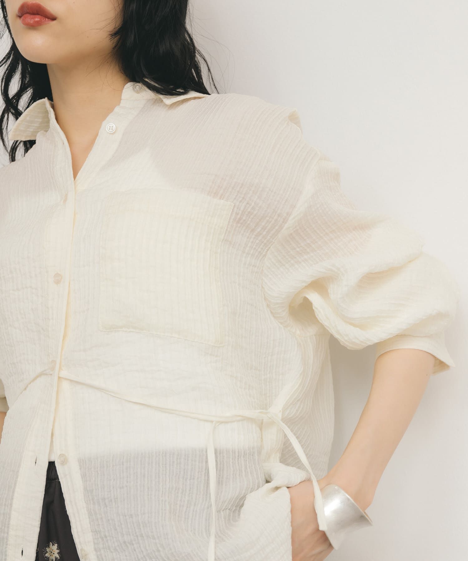  「2WAYシアーストライプシャツ」|シャツ・ブラウス|