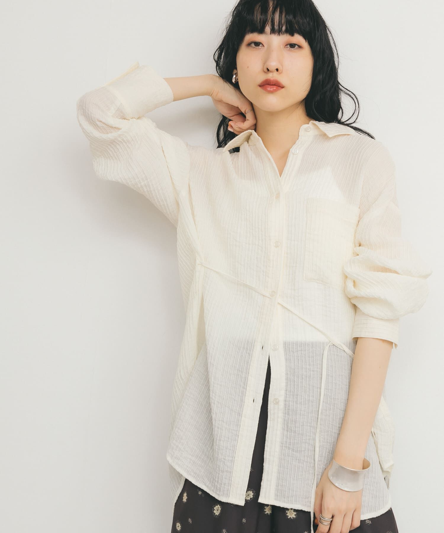  「2WAYシアーストライプシャツ」|シャツ・ブラウス|