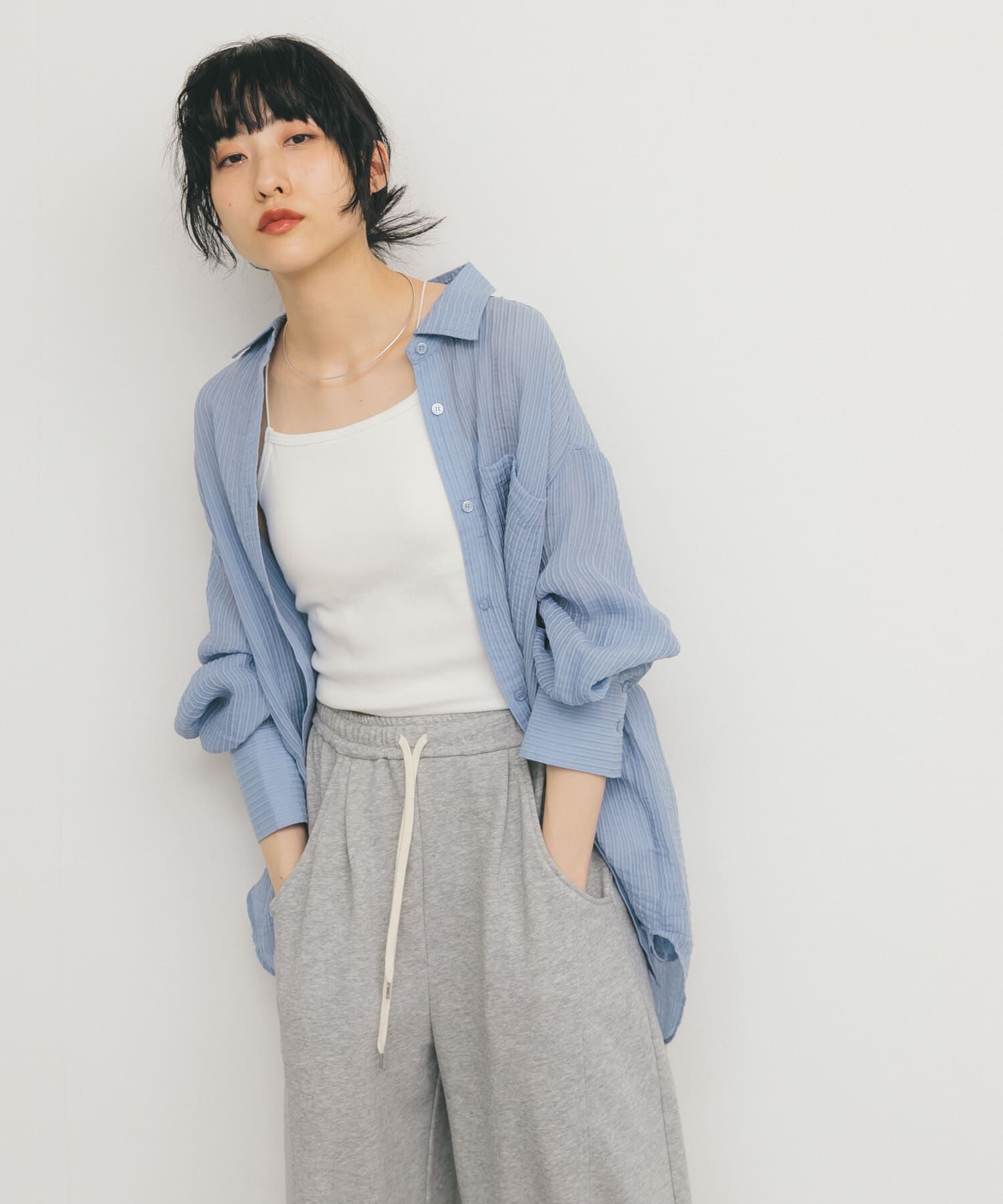  「2WAYシアーストライプシャツ」|シャツ・ブラウス|