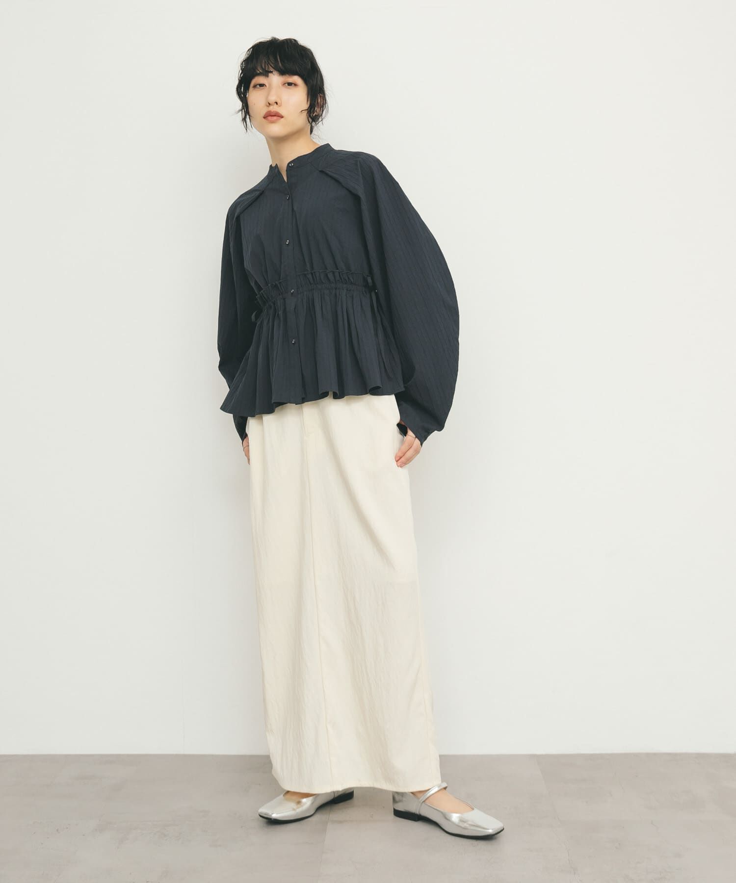  「ダブルボタンIラインスカート」|スカート|