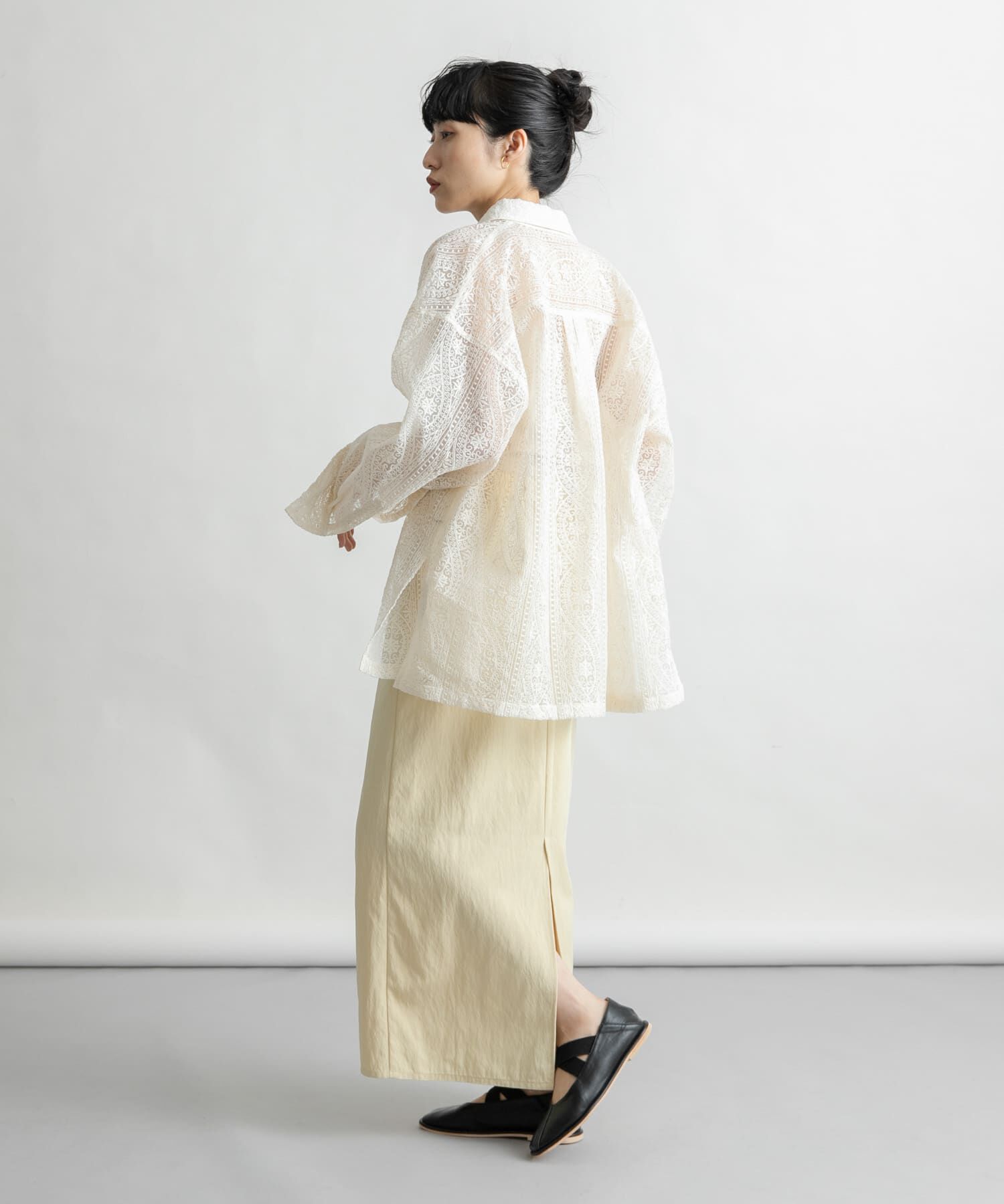  「ダブルボタンIラインスカート」|スカート|