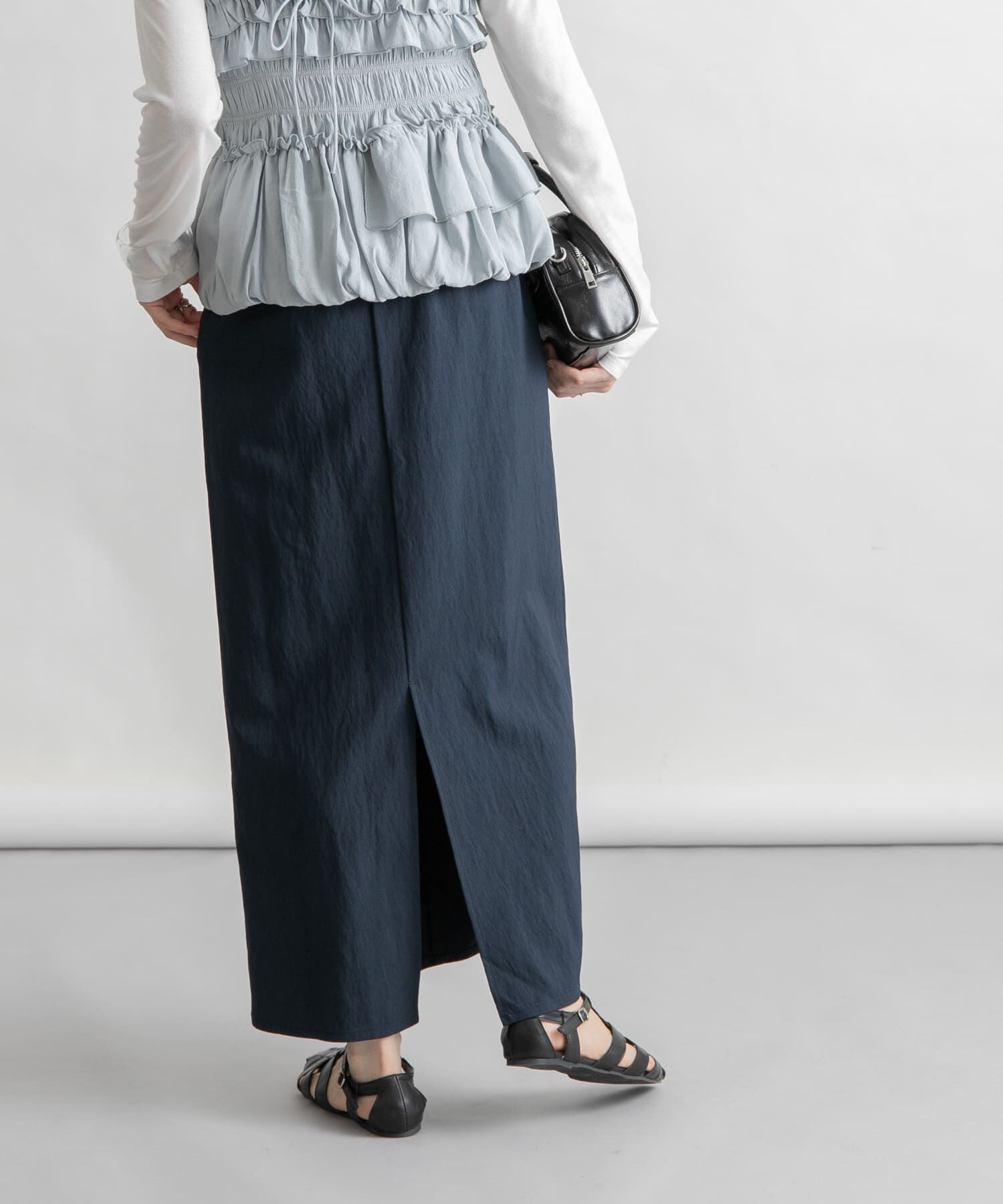  「ダブルボタンIラインスカート」|スカート|