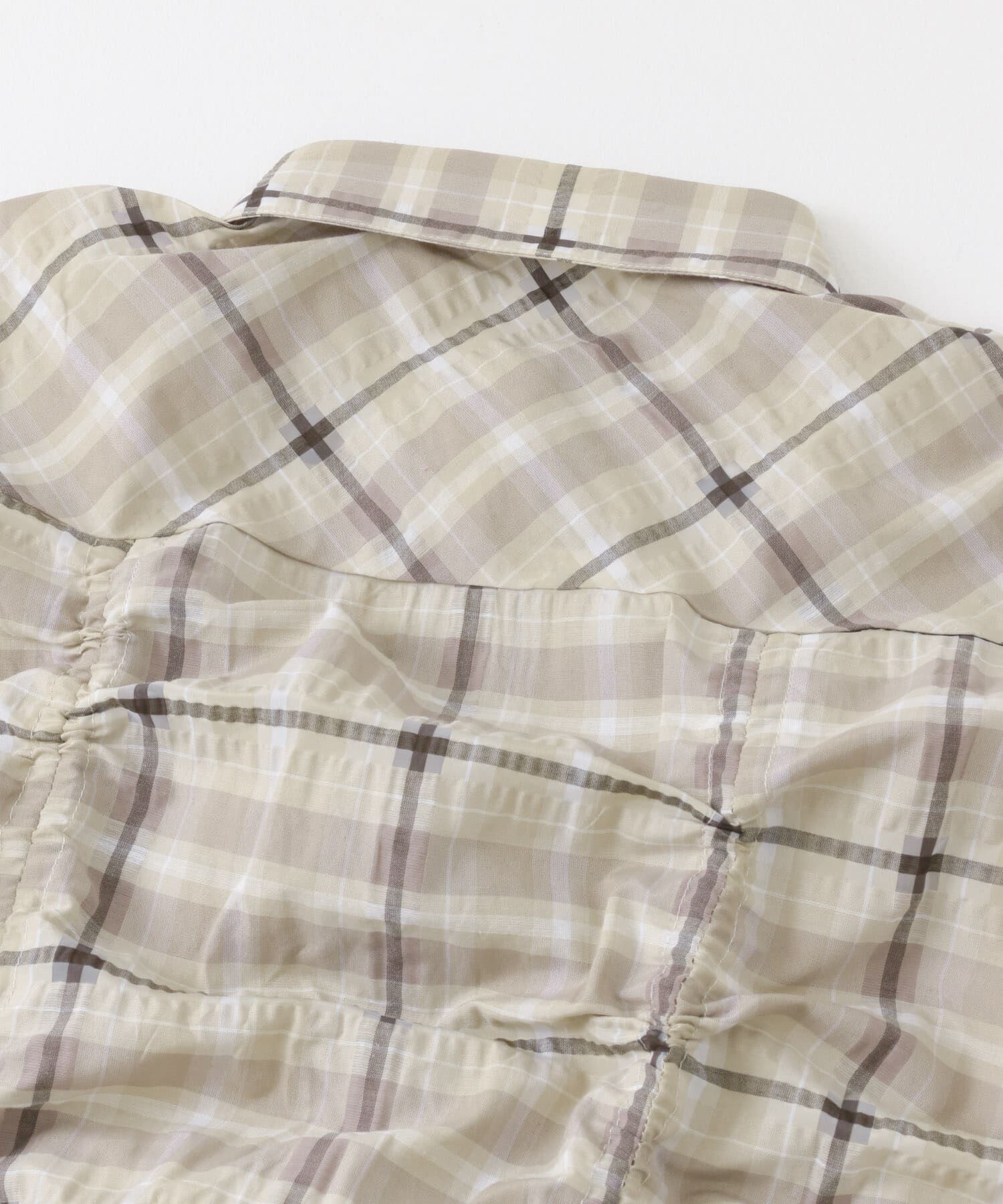  「ドロストシアーチェックブラウス」|シャツ・ブラウス|