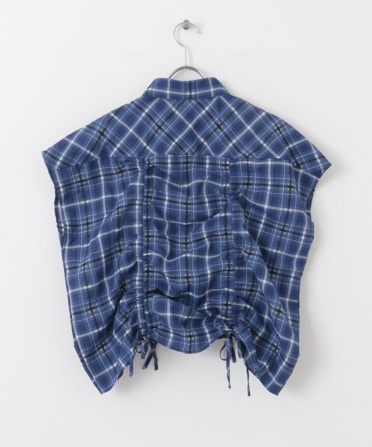  「ドロストシアーチェックブラウス」|シャツ・ブラウス|