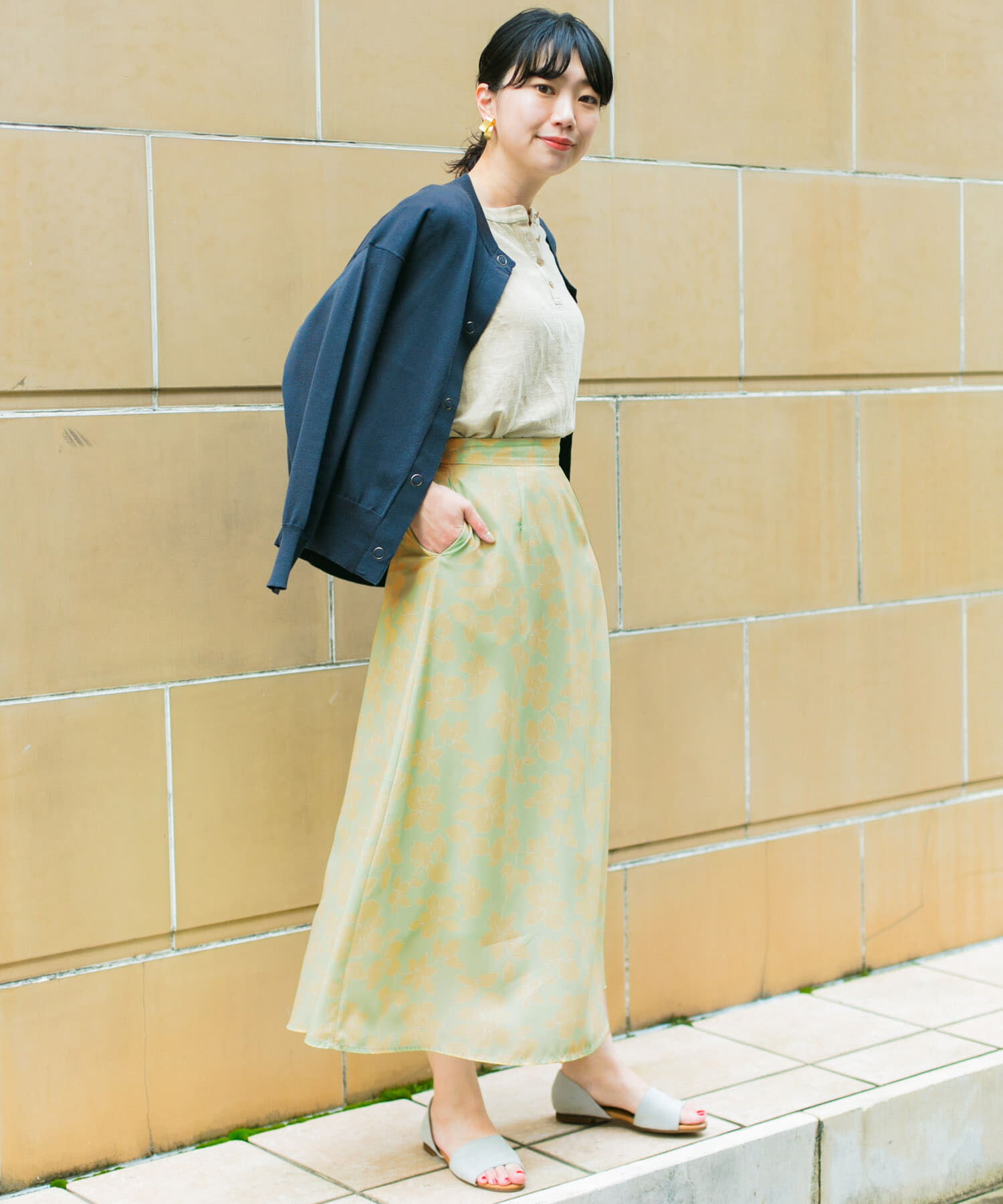  「KBF+　フラワープリントセミフレアスカート&there4;」|スカート|