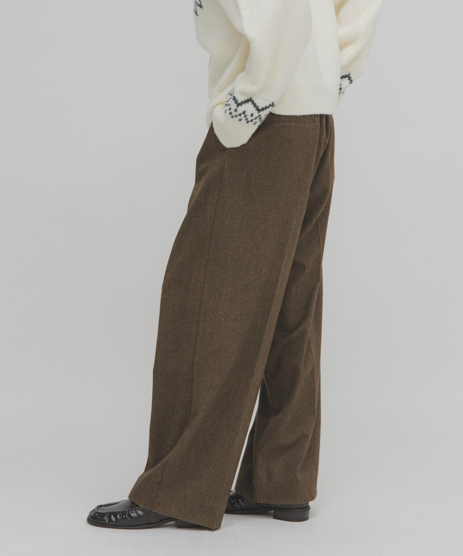  「ウールライクブラッジュドパンツ」|その他|