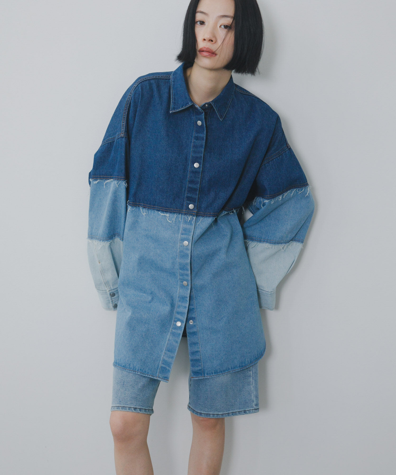  「『2サイズ展開』スリムハーフデニム」|その他|