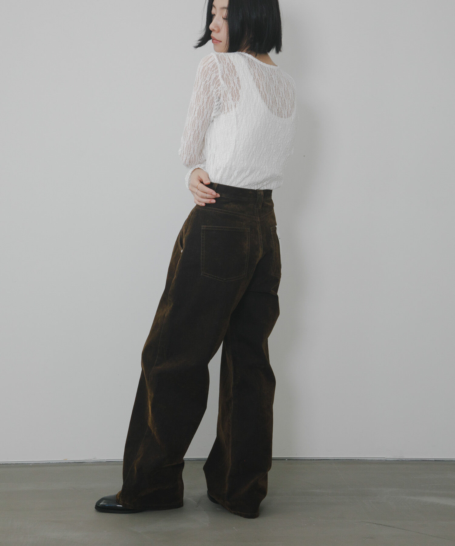  「『2サイズ展開』フロントパネルデザインデニム」|デニム|