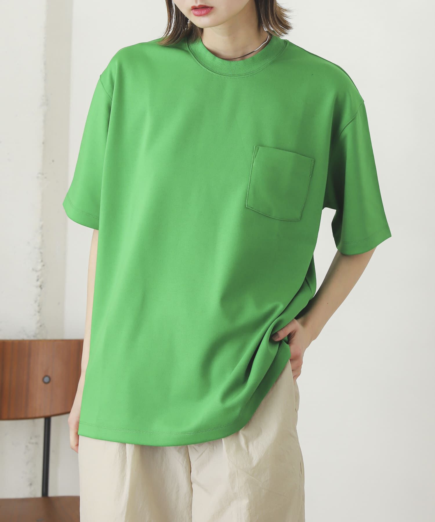 SENSE OF PLACE by URBAN RESEARCH「ポンチポケットTシャツ(5分袖)」|Tシャツ・カットソー|