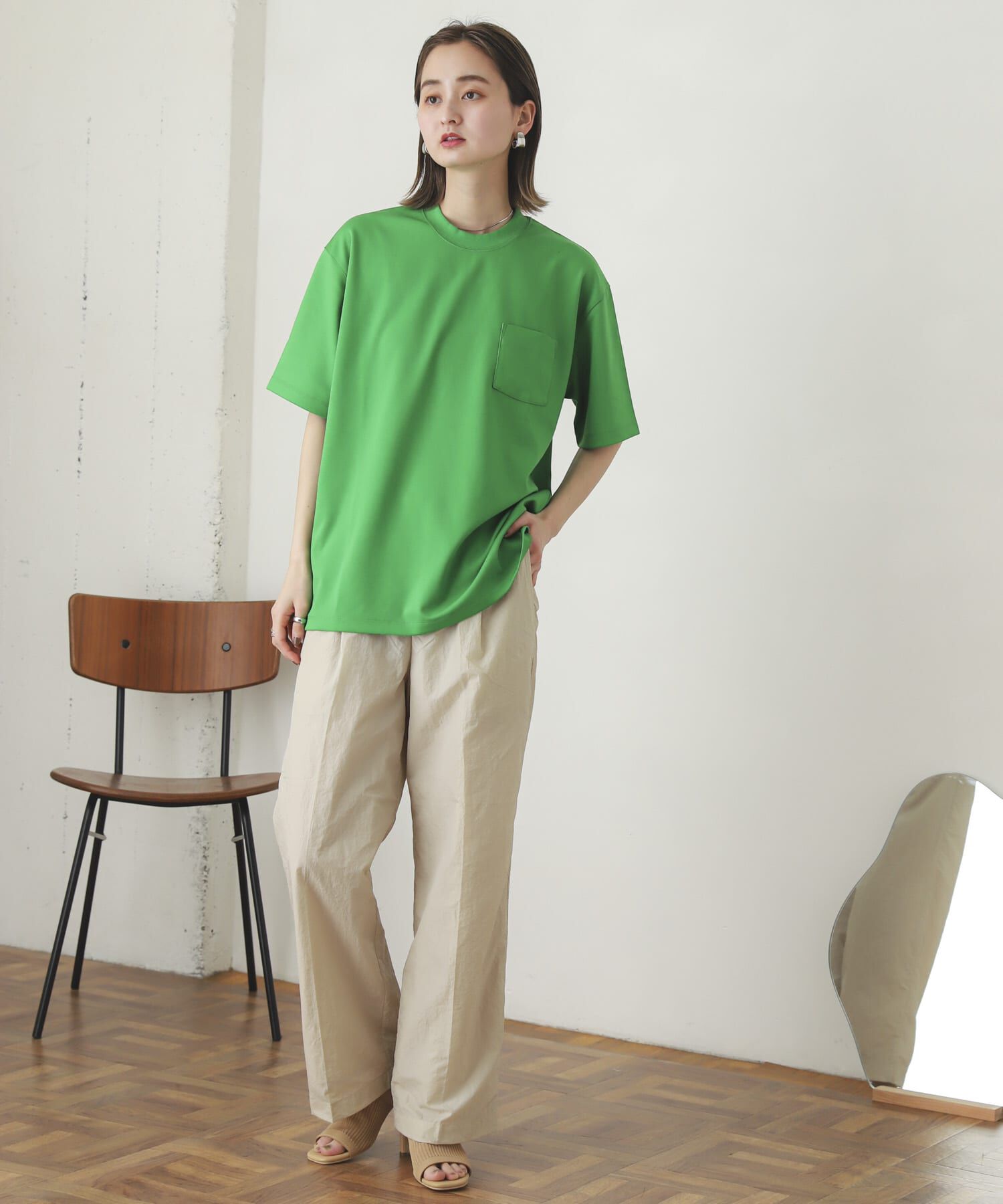 SENSE OF PLACE by URBAN RESEARCH「ポンチポケットTシャツ(5分袖)」|Tシャツ・カットソー|