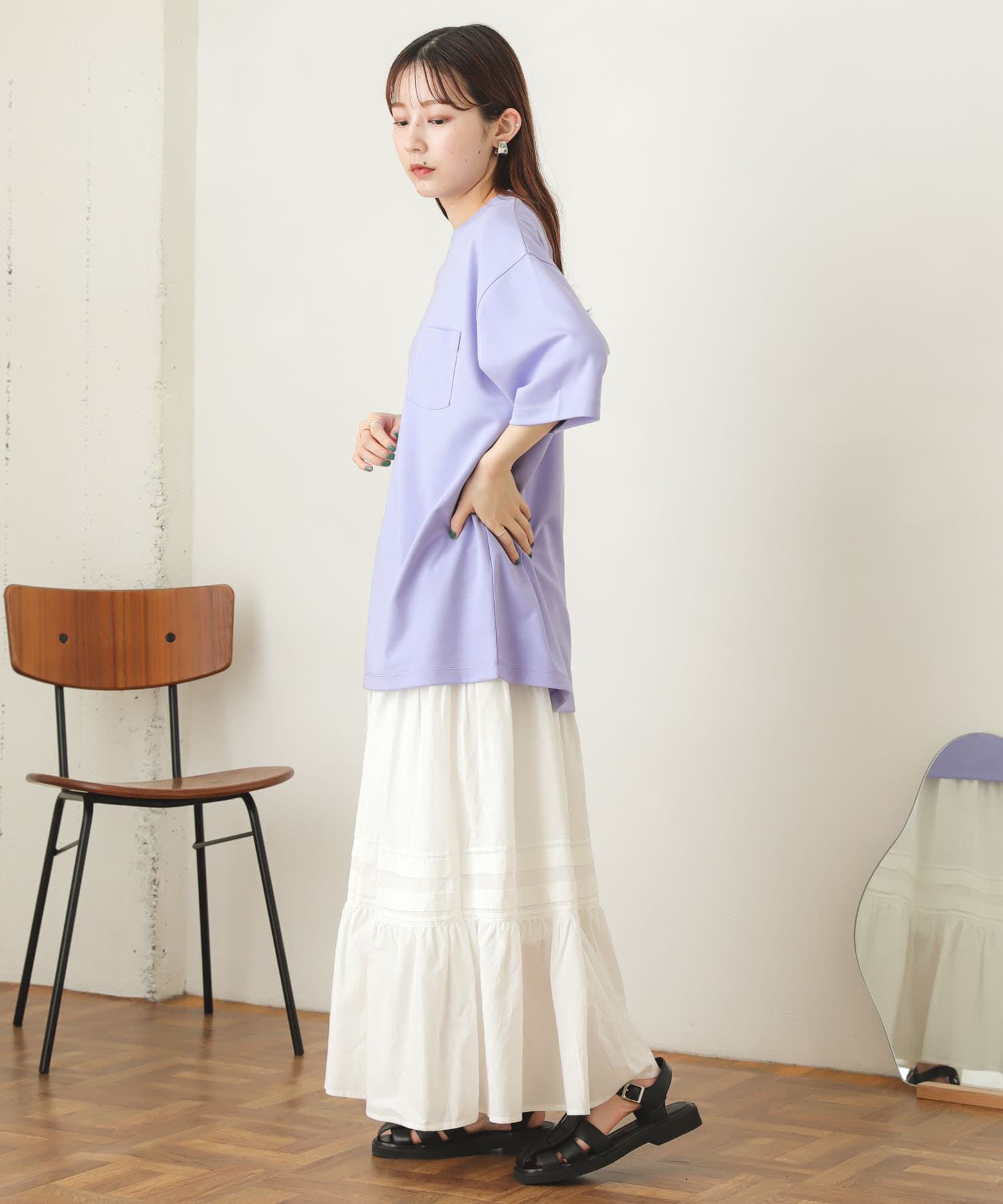 SENSE OF PLACE by URBAN RESEARCH「ポンチポケットTシャツ(5分袖)」|Tシャツ・カットソー|