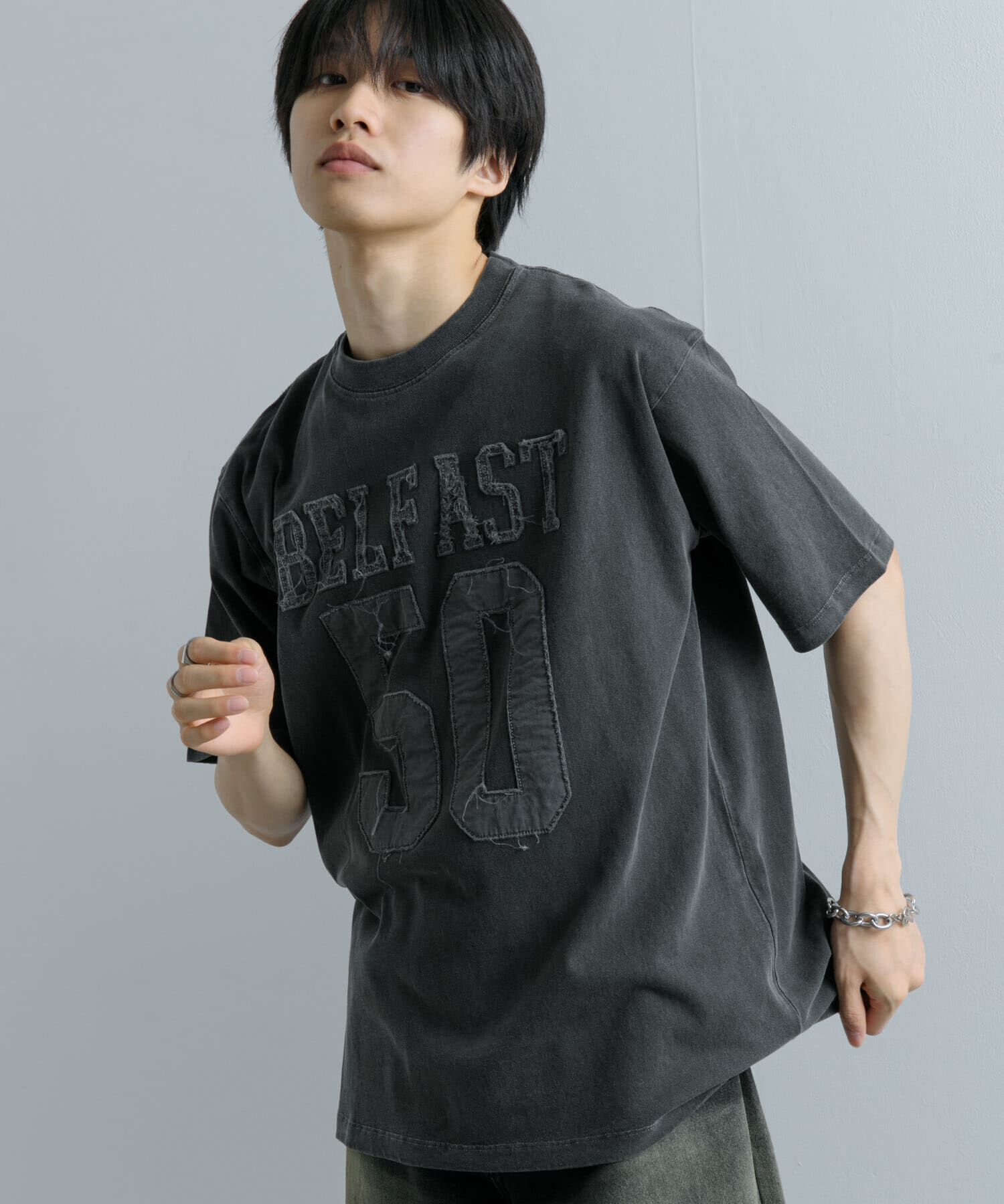 SENSE OF PLACE by URBAN RESEARCH「フェードナンバリングTシャツ(5分袖)」|Tシャツ・カットソー|