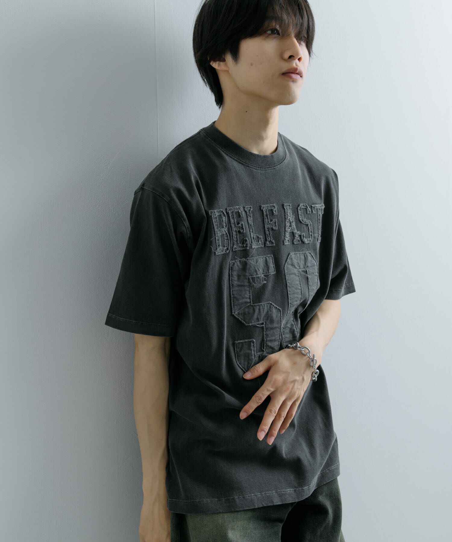 SENSE OF PLACE by URBAN RESEARCH「フェードナンバリングTシャツ(5分袖)」|Tシャツ・カットソー|