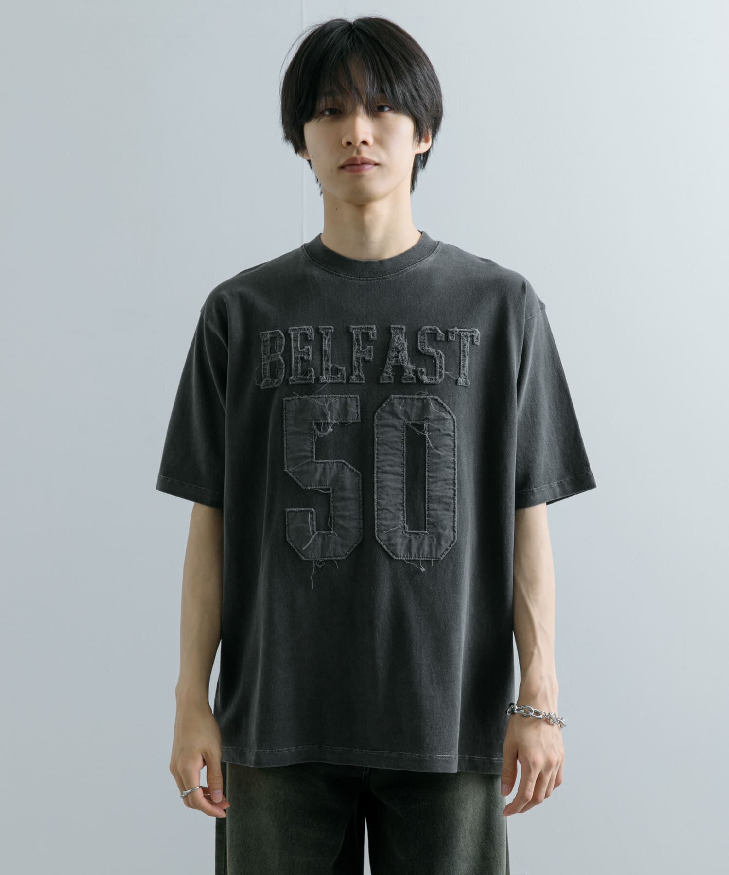 SENSE OF PLACE by URBAN RESEARCH「フェードナンバリングTシャツ(5分袖)」|Tシャツ・カットソー|