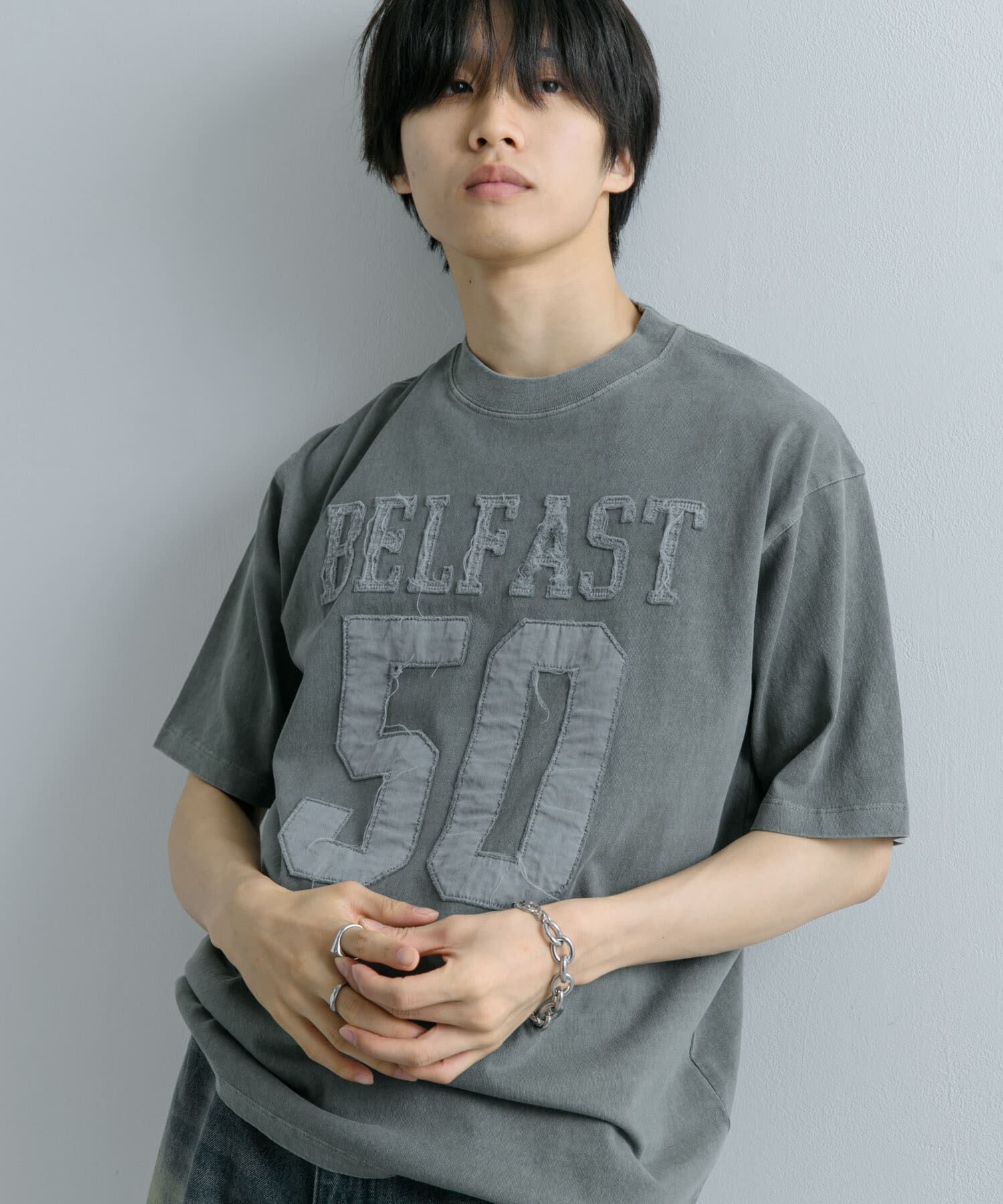 SENSE OF PLACE by URBAN RESEARCH「フェードナンバリングTシャツ(5分袖)」|Tシャツ・カットソー|