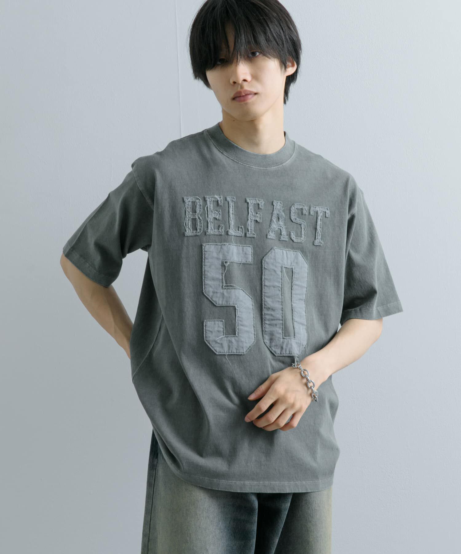 SENSE OF PLACE by URBAN RESEARCH「フェードナンバリングTシャツ(5分袖)」|Tシャツ・カットソー|