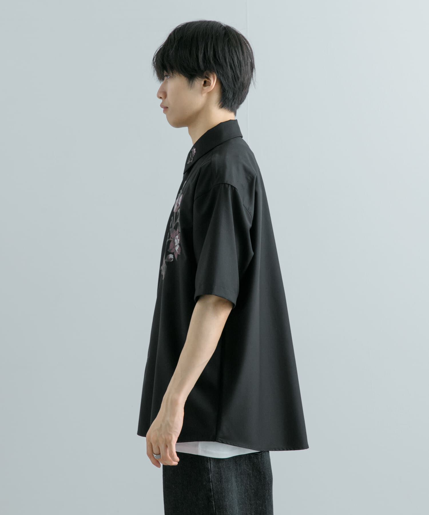 SENSE OF PLACE by URBAN RESEARCH「ボタニカルシシュウシャツ(5分袖)」|シャツ・ブラウス|