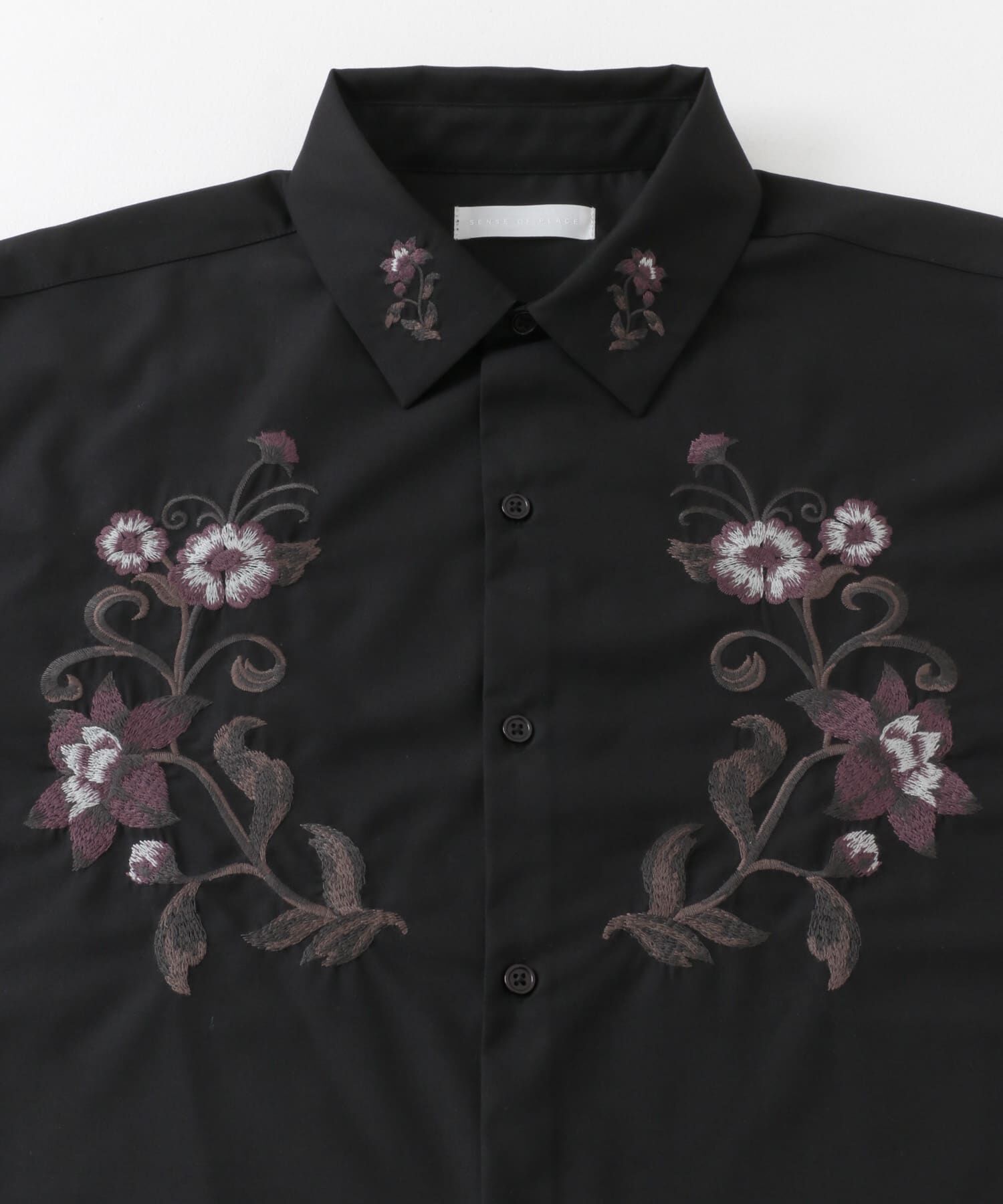 SENSE OF PLACE by URBAN RESEARCH「ボタニカルシシュウシャツ(5分袖)」|シャツ・ブラウス|