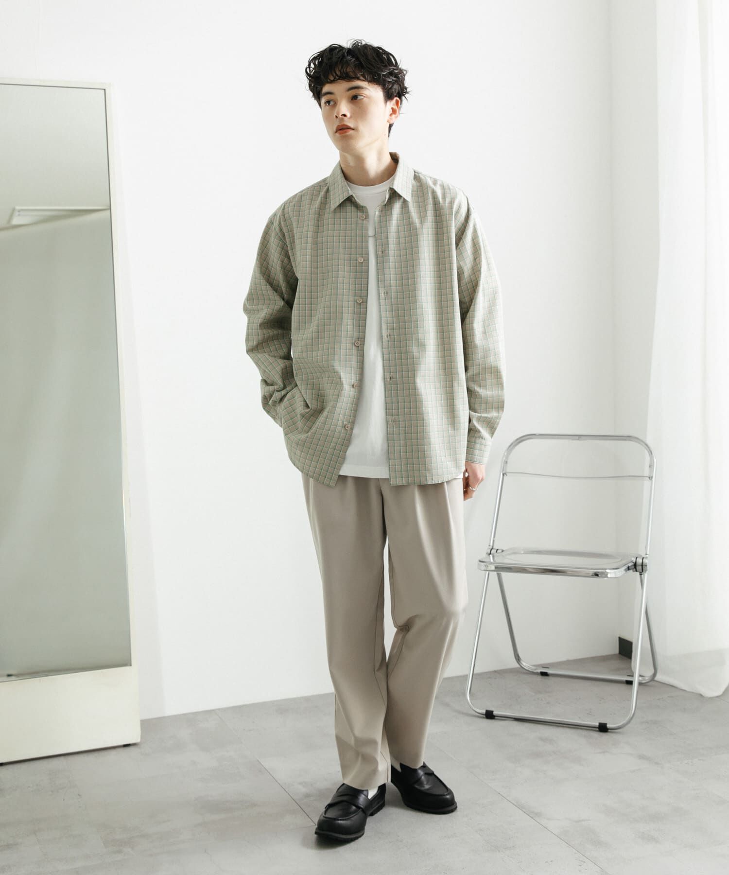 SENSE OF PLACE by URBAN RESEARCH「『ユニセックス』グラフチェックルーズシャツ」|シャツ・ブラウス|