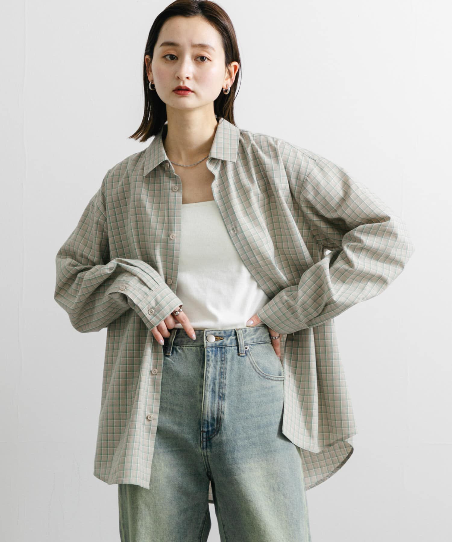 SENSE OF PLACE by URBAN RESEARCH「『ユニセックス』グラフチェックルーズシャツ」|シャツ・ブラウス|