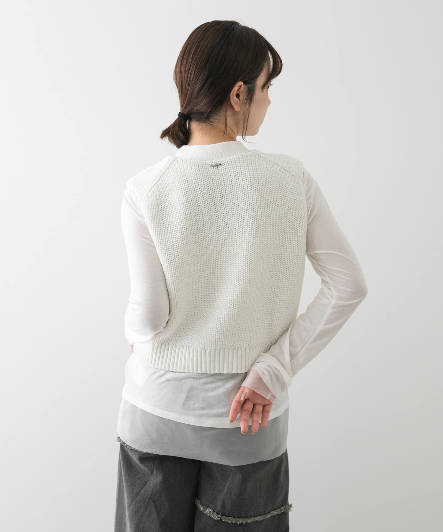 SENSE OF PLACE by URBAN RESEARCH「クロップドニットベスト」|ベスト・ジレ|