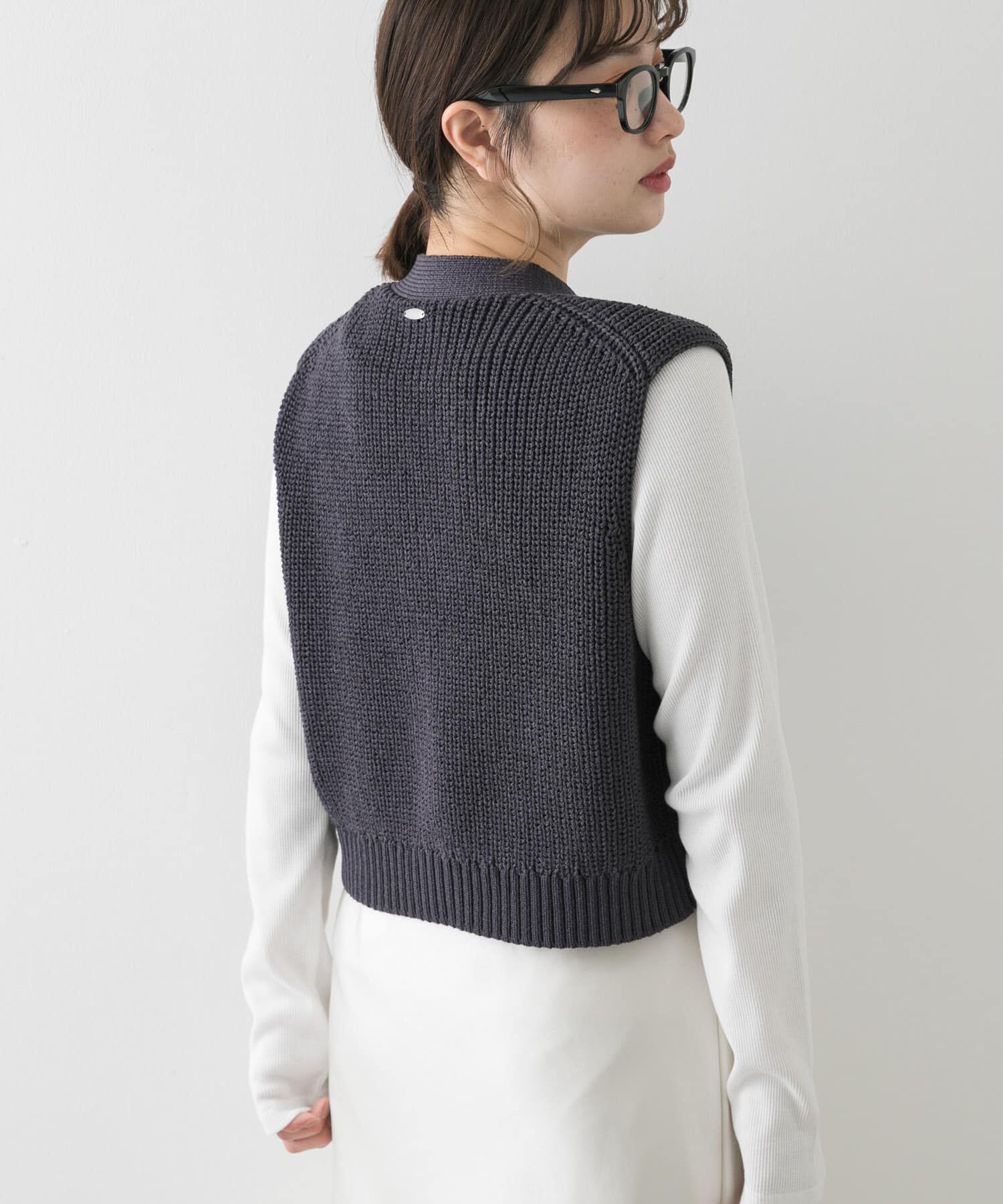 SENSE OF PLACE by URBAN RESEARCH「クロップドニットベスト」|ベスト・ジレ|