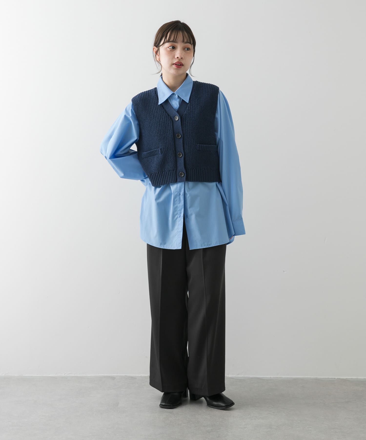 SENSE OF PLACE by URBAN RESEARCH「クロップドニットベスト」|ベスト・ジレ|