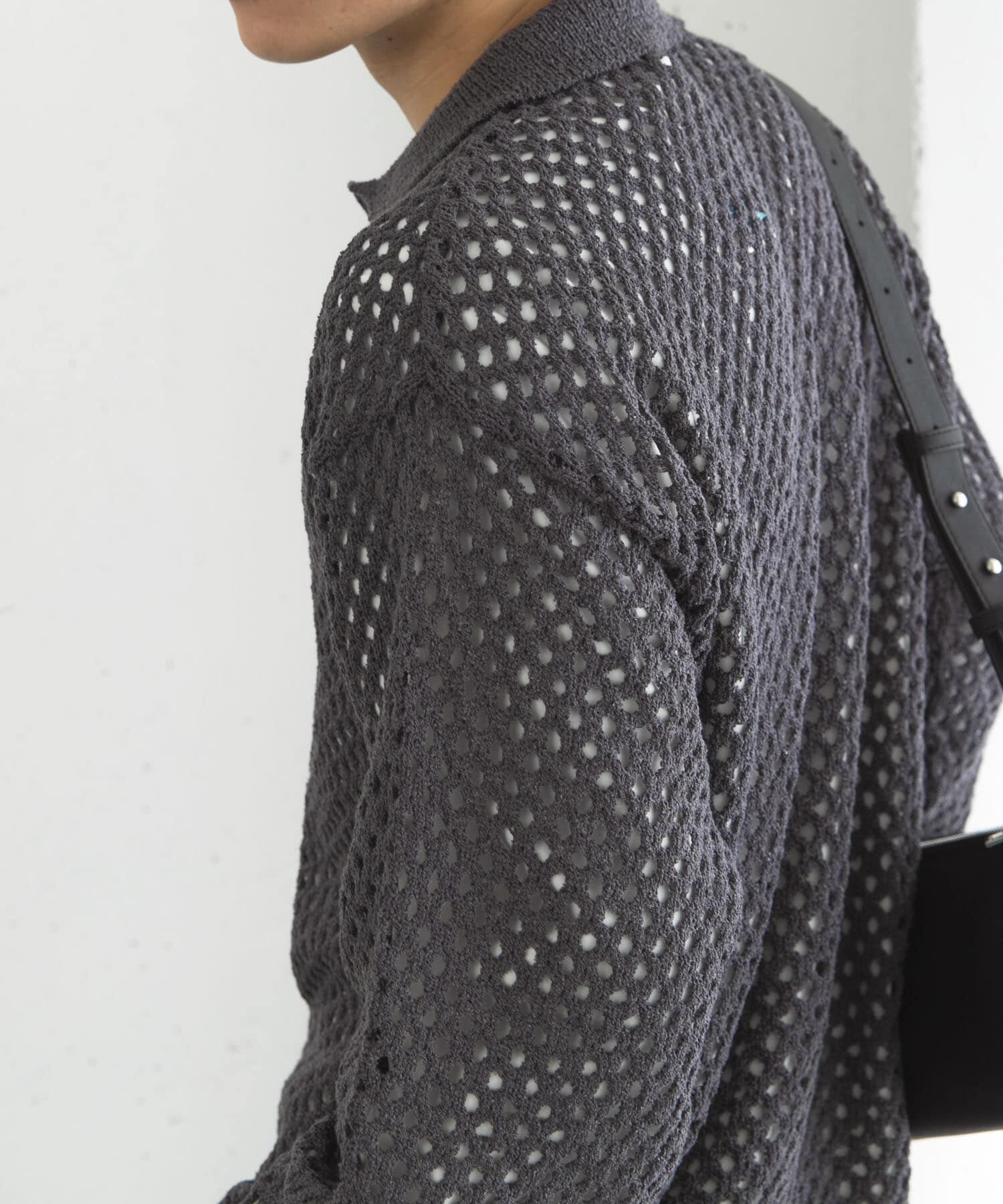 SENSE OF PLACE by URBAN RESEARCH「『ユニセックス』メッシュ衿付きカーディガン」|カーディガン|