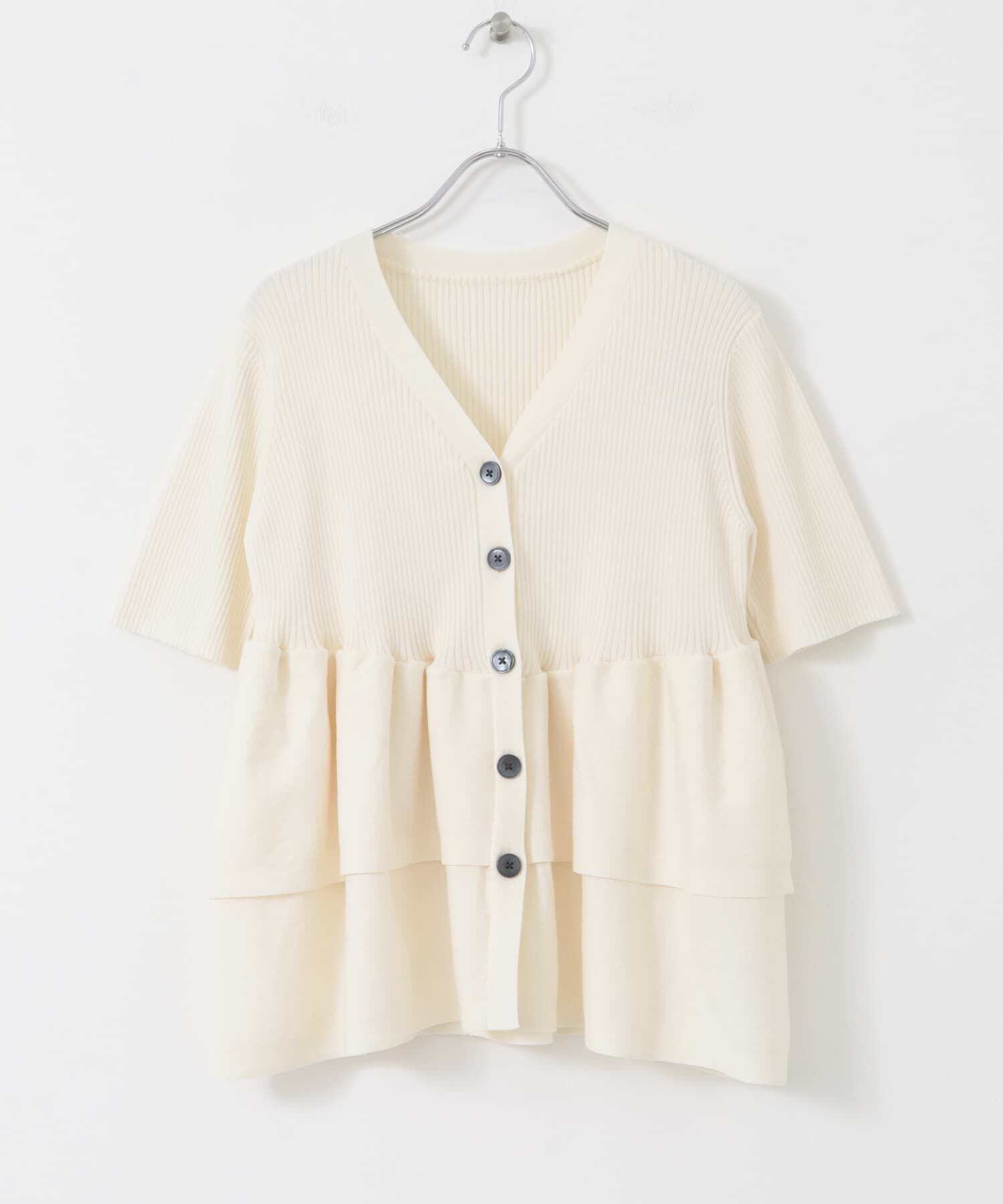 SENSE OF PLACE by URBAN RESEARCH「『WEB限定』ペプラムカーディガン(半袖)」|カーディガン|