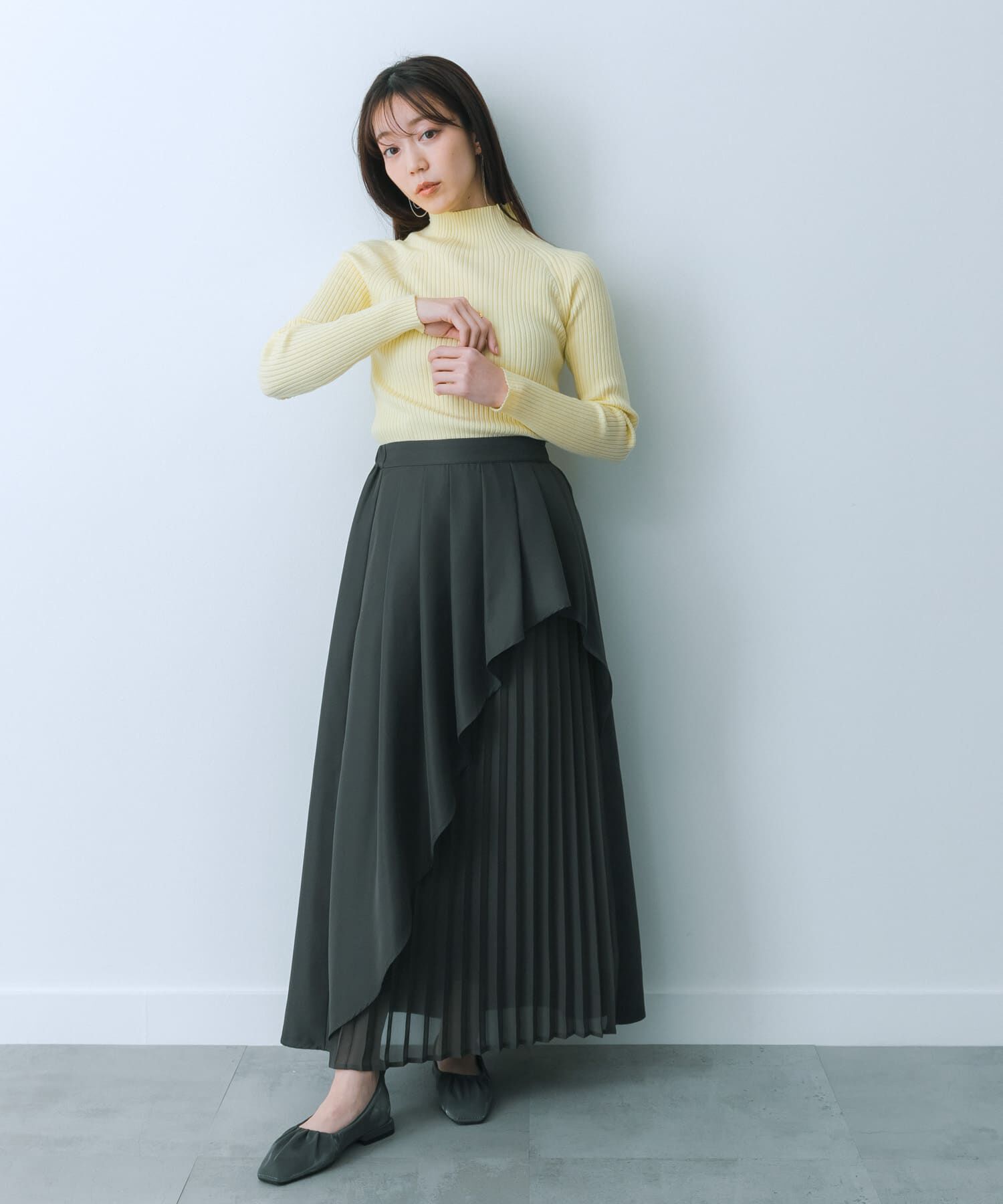SENSE OF PLACE by URBAN RESEARCH「シアープリーツレイヤードスカート」|スカート|