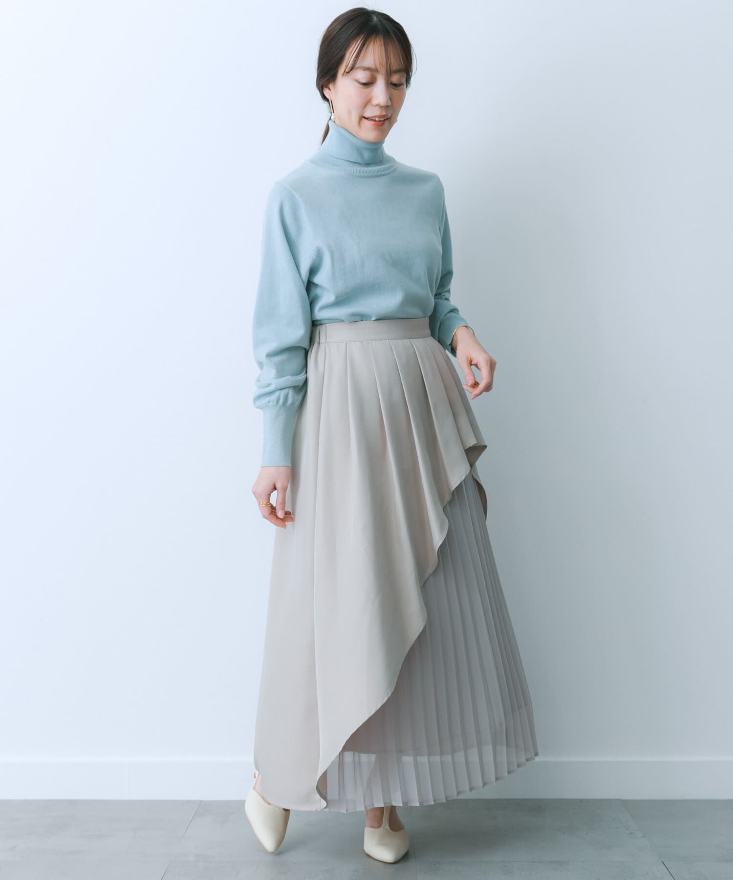 SENSE OF PLACE by URBAN RESEARCH「シアープリーツレイヤードスカート」|スカート|