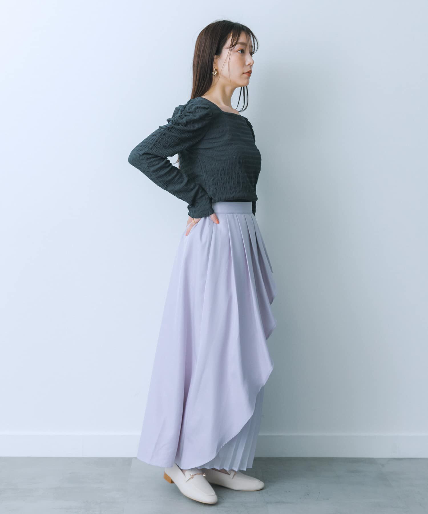 SENSE OF PLACE by URBAN RESEARCH「シアープリーツレイヤードスカート」|スカート|