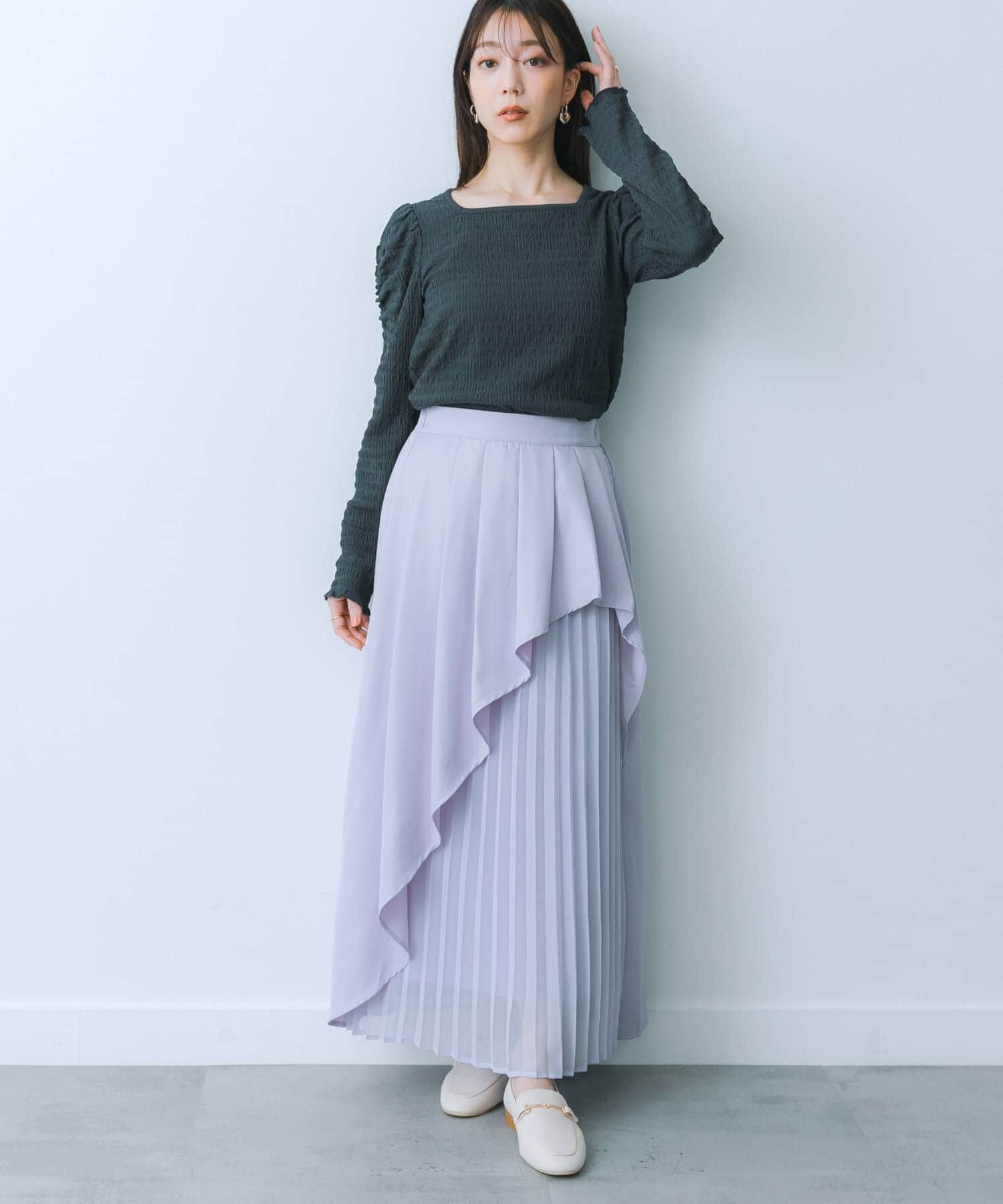 SENSE OF PLACE by URBAN RESEARCH「シアープリーツレイヤードスカート」|スカート|