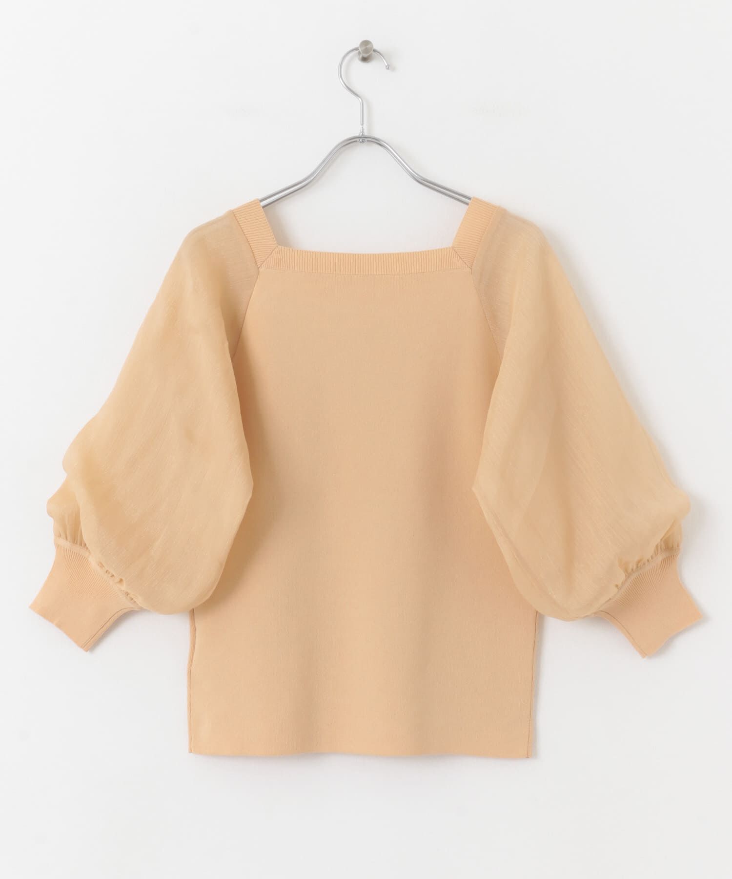 SENSE OF PLACE by URBAN RESEARCH「シアーボリュームスリーブセーター(5分袖)」|ニット・セーター|