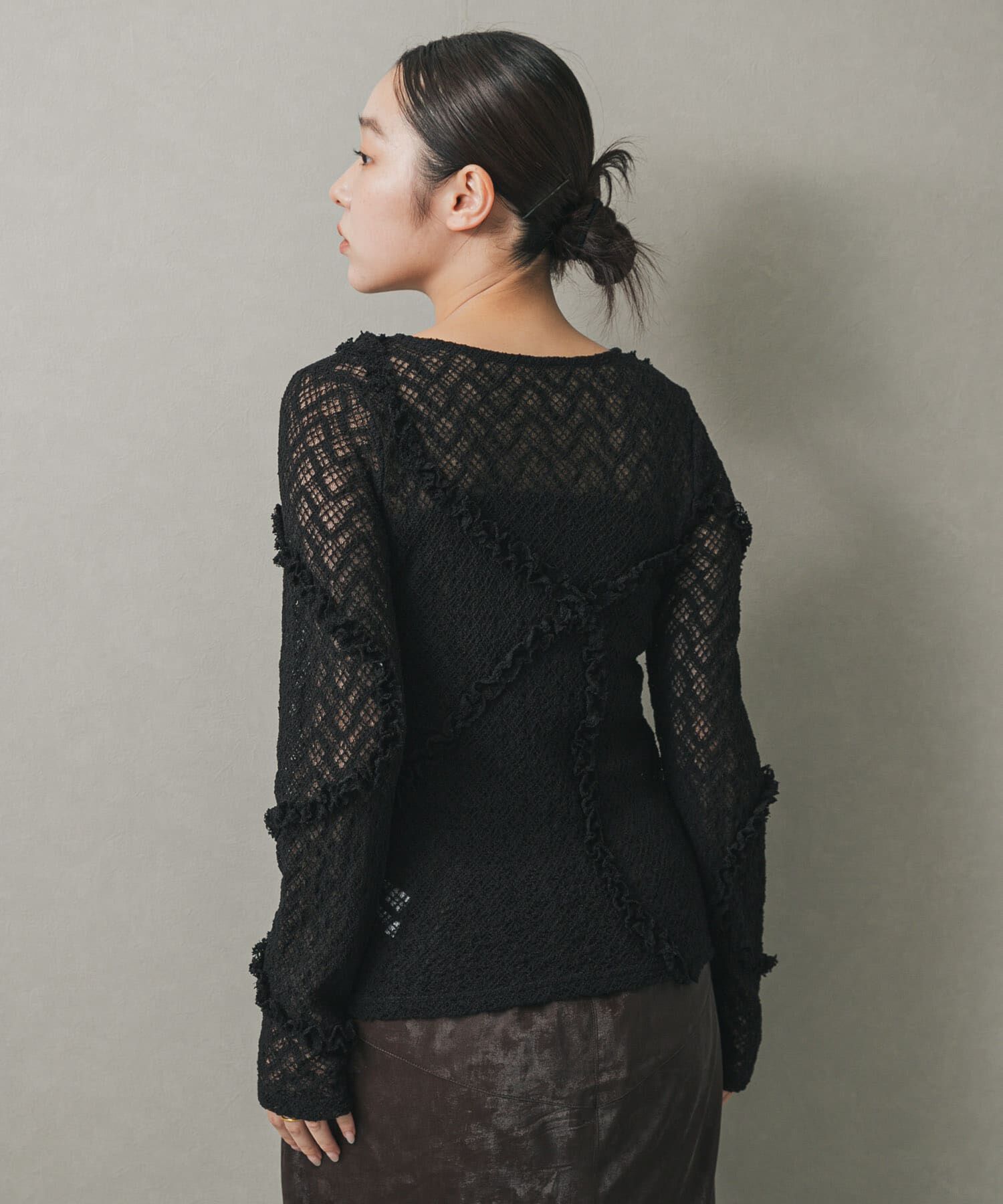 SENSE OF PLACE by URBAN RESEARCH「フロントボタンレースカーディガン」|カーディガン|