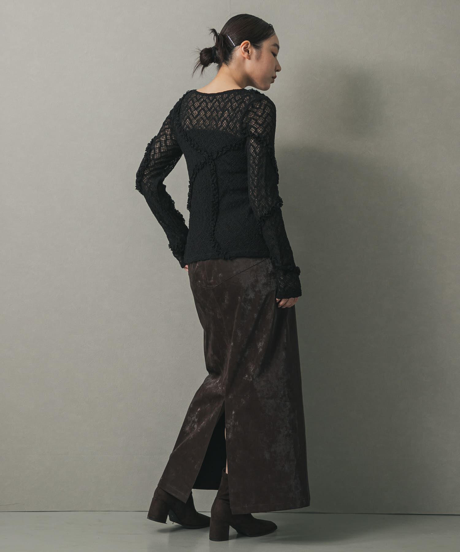 SENSE OF PLACE by URBAN RESEARCH「フロントボタンレースカーディガン」|カーディガン|