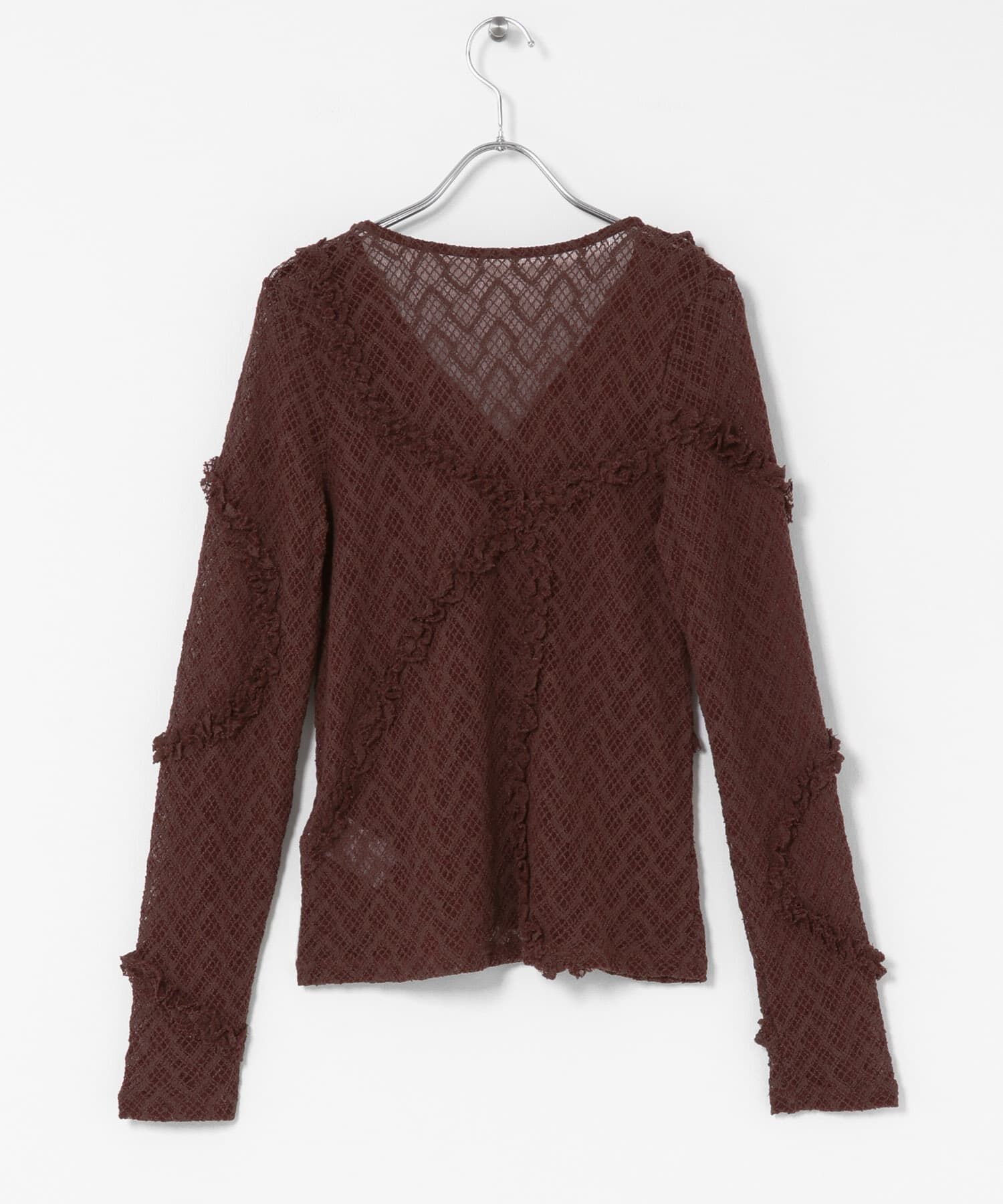 SENSE OF PLACE by URBAN RESEARCH「フロントボタンレースカーディガン」|カーディガン|