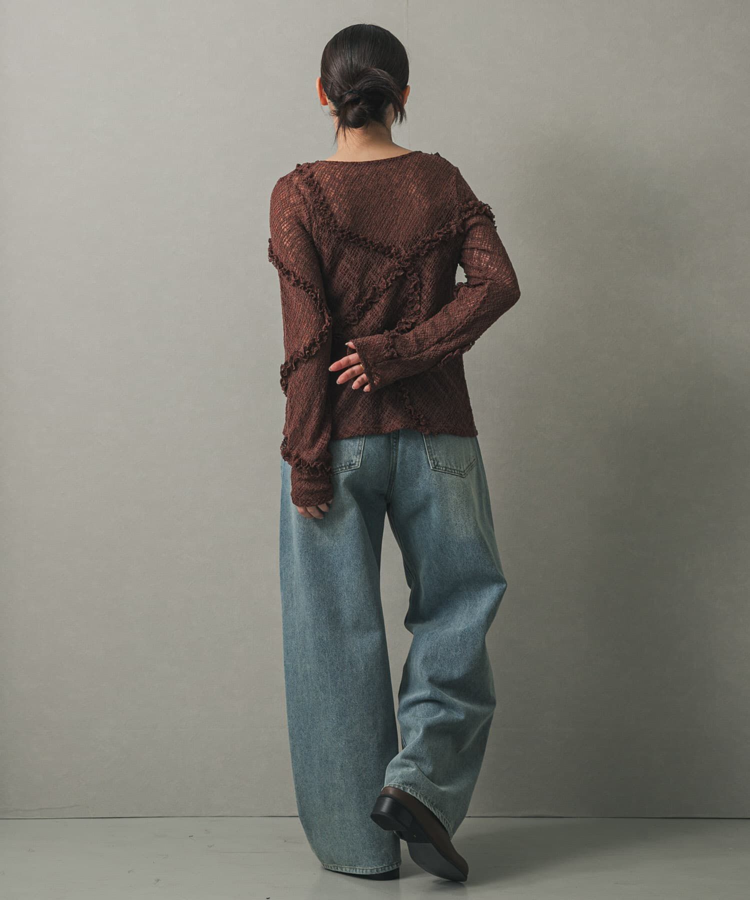 SENSE OF PLACE by URBAN RESEARCH「フロントボタンレースカーディガン」|カーディガン|