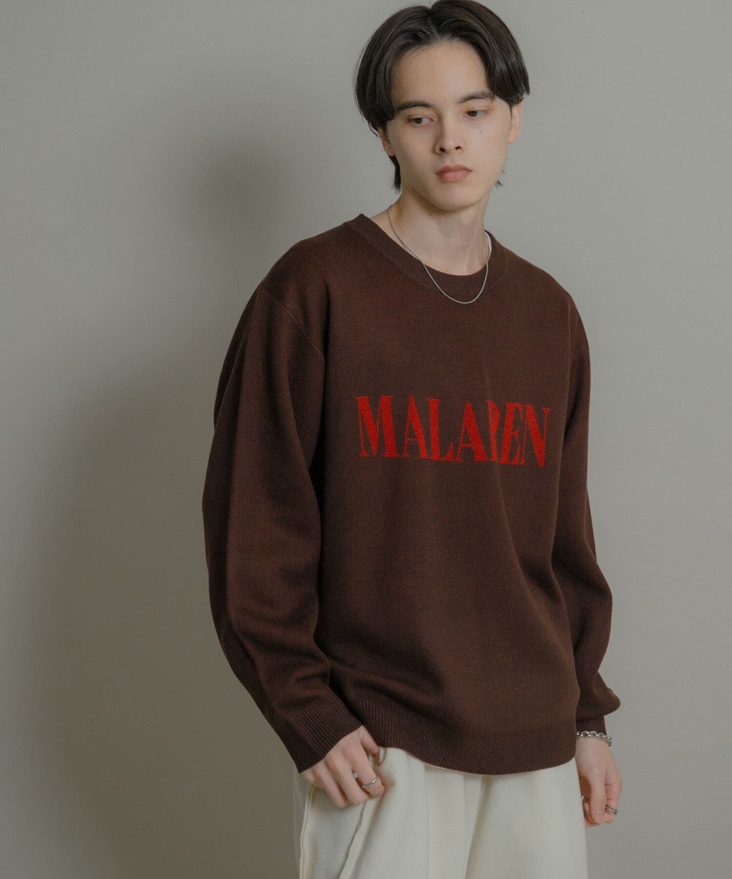 SENSE OF PLACE by URBAN RESEARCH「ロゴグラフィッククルーネックニット」|ニット・セーター|