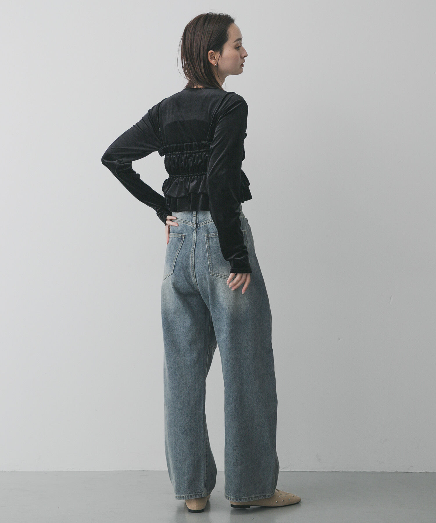 SENSE OF PLACE by URBAN RESEARCH「スタッズフラットシューズ」|パンプス|