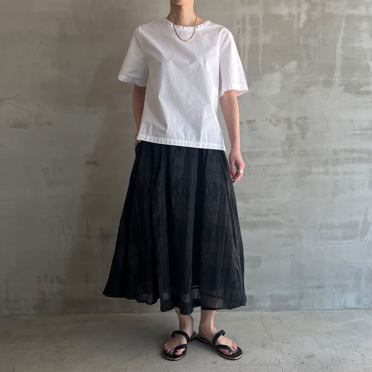 HELIOPOLE「HELIOPOLE LACE GATHERED SKIRT」|スカート|