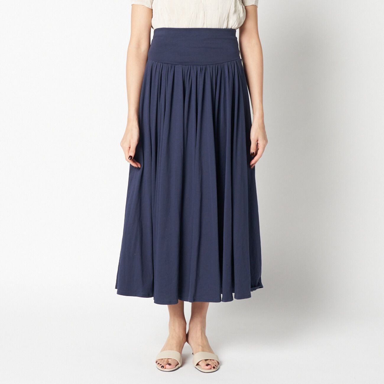  「THREE DOTS TDxHP New sanded jersey long skirt 」|スカート|