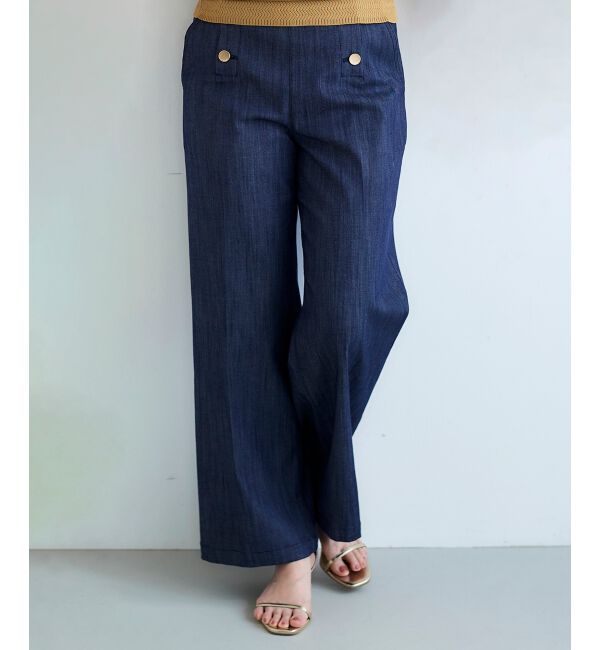 le.coeur blanc「マリンワイドパンツ」|その他|ブルー