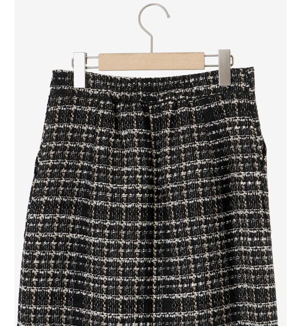 le.coeur blanc「PerlePecheファンシーミックスツイードフリンジスカート」|スカート|