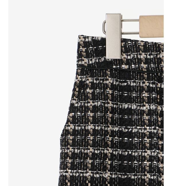 le.coeur blanc「PerlePecheファンシーミックスツイードフリンジスカート」|スカート|