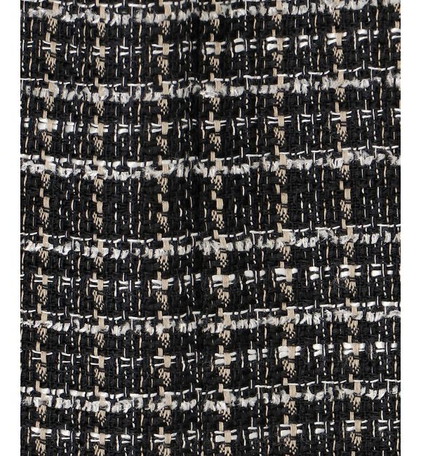 le.coeur blanc「PerlePecheファンシーミックスツイードフリンジスカート」|スカート|