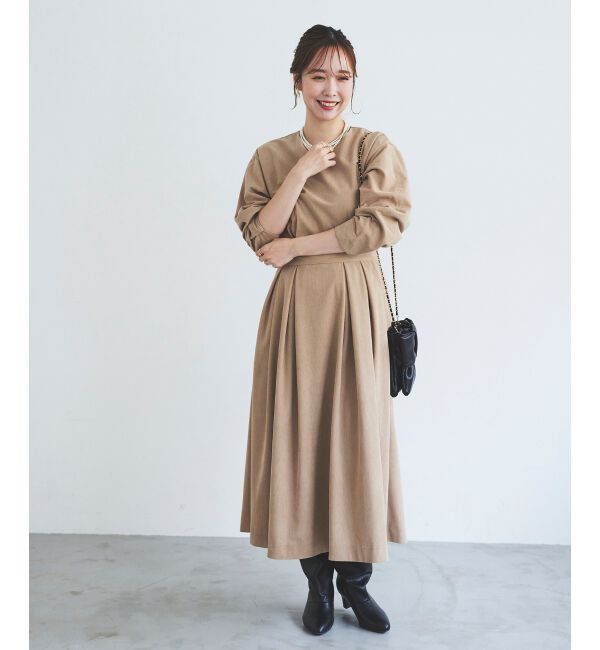 le.coeur blanc「コーデュロイタックワンピース」|ワンピース|