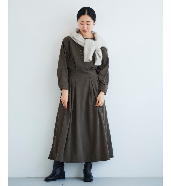 le.coeur blanc「コーデュロイタックワンピース」|ワンピース|